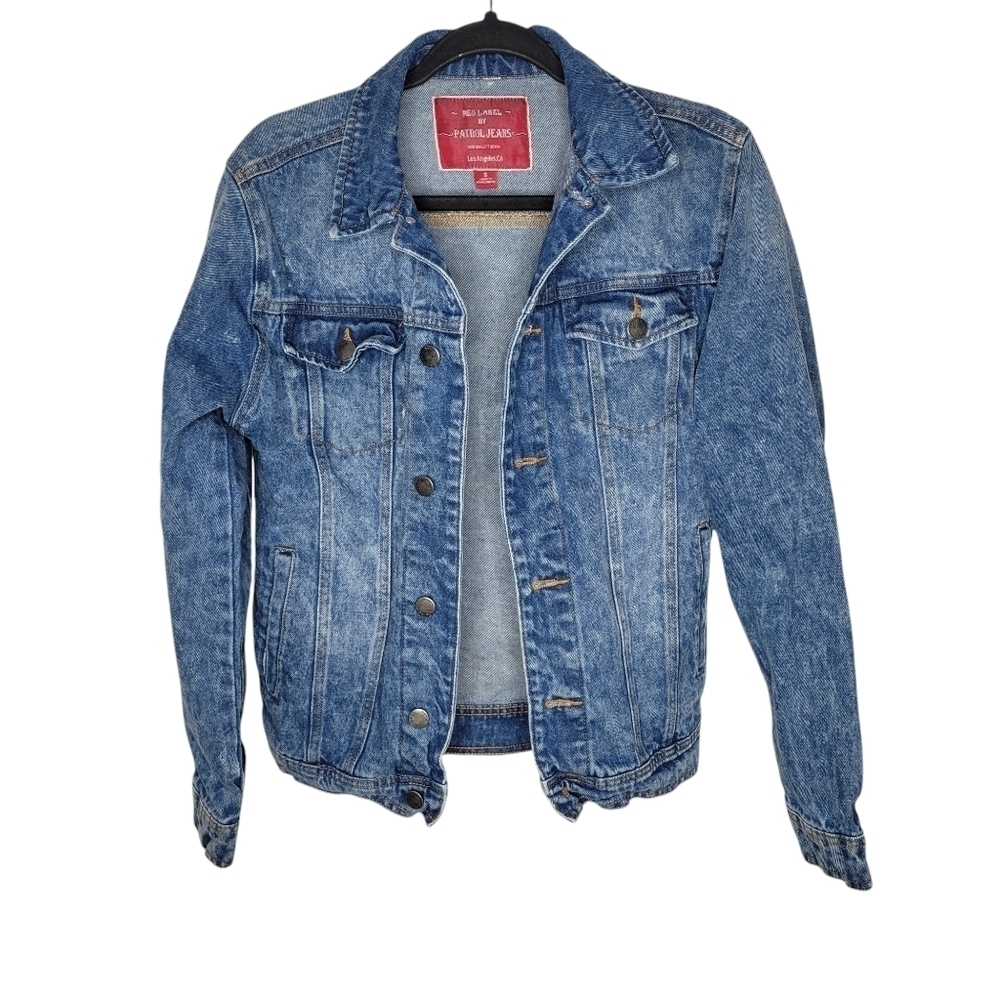 Backwoods Cigars Rick and Morty Painted Denim Jacket Size Small - Picture 4 of 5